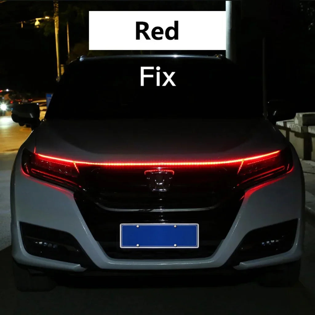 12V LED Daytime Running Light Scan Starting Car Hood Decorative Lights DRL Auto Engine Hood Guide Decorative Ambient Lamp