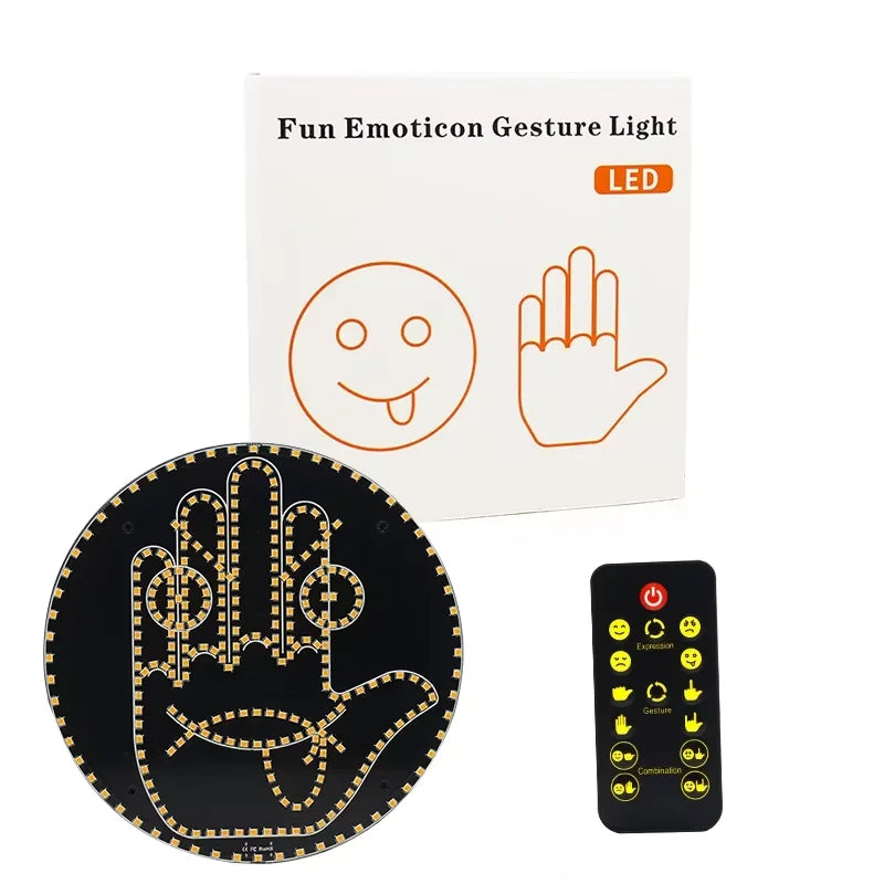 LED Hand Gesture Sign Warning Brake Light Creative Fun Three Models Gesture Lamp Car Interior Rear Windshield