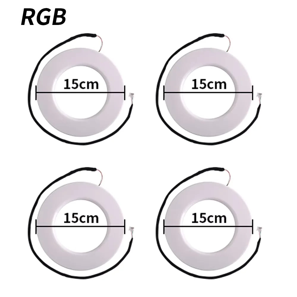 Dual Zone 18 in 1 RGB 64 Colors Acrylic Strip Car LED Ambient Light 35/75CM 110CM Parts Replacement Accessories (4 wires 4 pins)