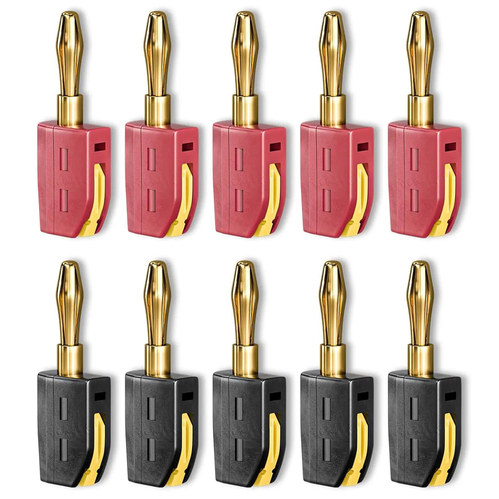 1/2/4Pcs 4mm Banana Plug High Current Quick Connect Gold-Pla