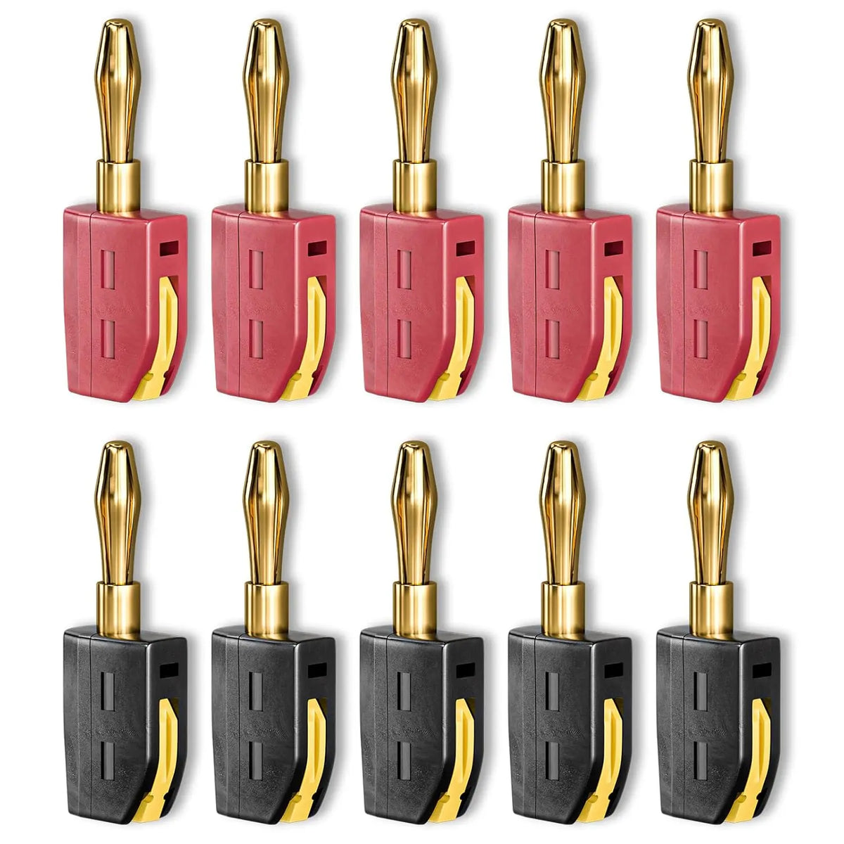 1/2/4Pcs 4mm Banana Plug High Current Quick Connect Gold-Pla