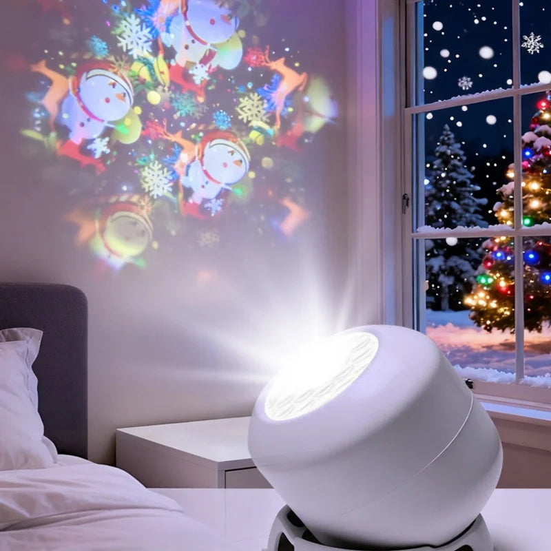 360 Rotating Starry Ocean Projection Night Light Dynamic Projector Decorative Lamp Ocean-Themed Projection Light Festival Gift