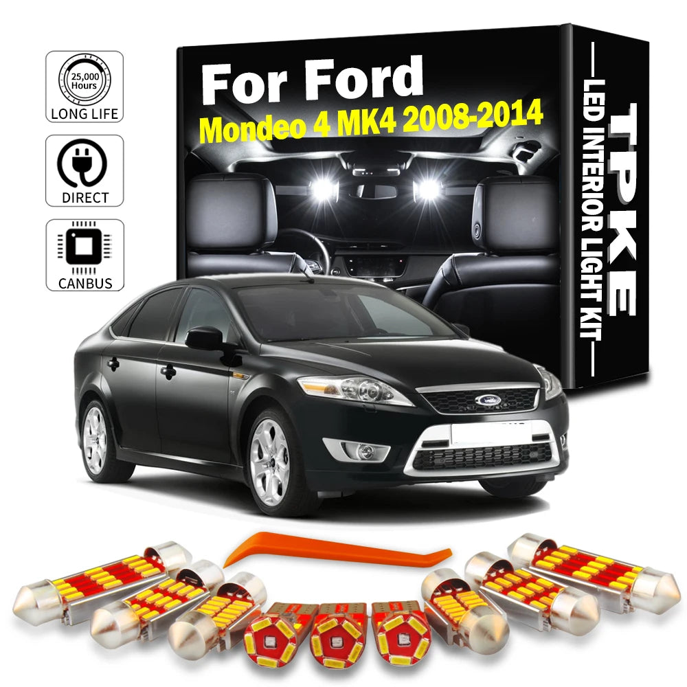 15Pcs Trunk Bulb For Ford Mondeo 4 MK4 IV 2008 2009 2010 201