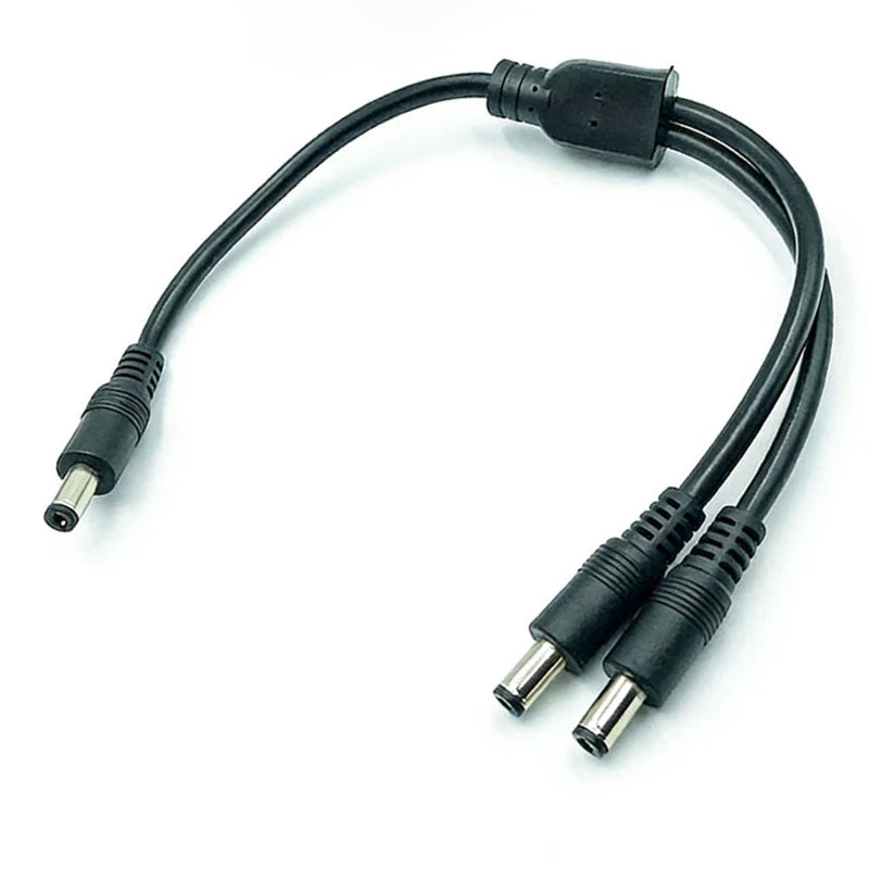 1PC DC 5.5mm 2.1mm 1 To 2 Connector Male To Female Plug DC P