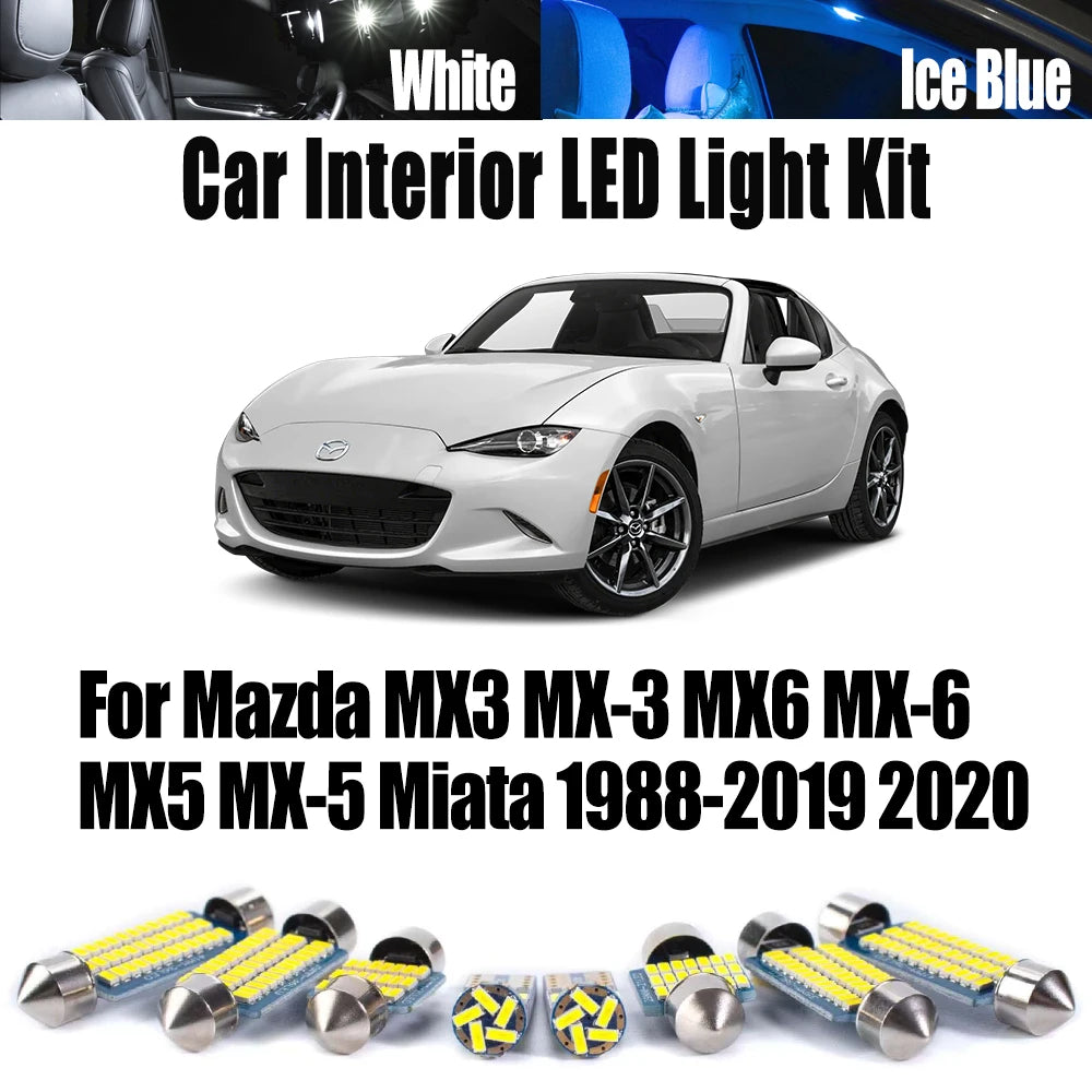 Bulb Kit Canbus For Mazda MX3 MX-3 MX6 MX-6 MX5 MX-5 Miata 1988-2020 Car Accessories for Mazda MX3 MX6 MX5