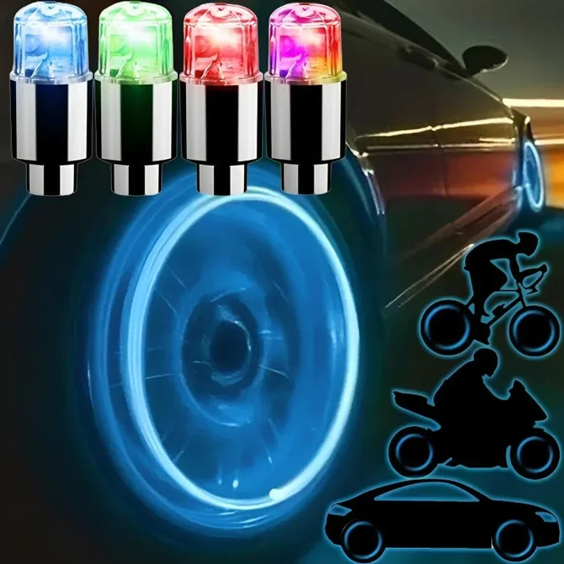 Car Hub Ambient Light Bicycle LED Tire Lights Universal Car 