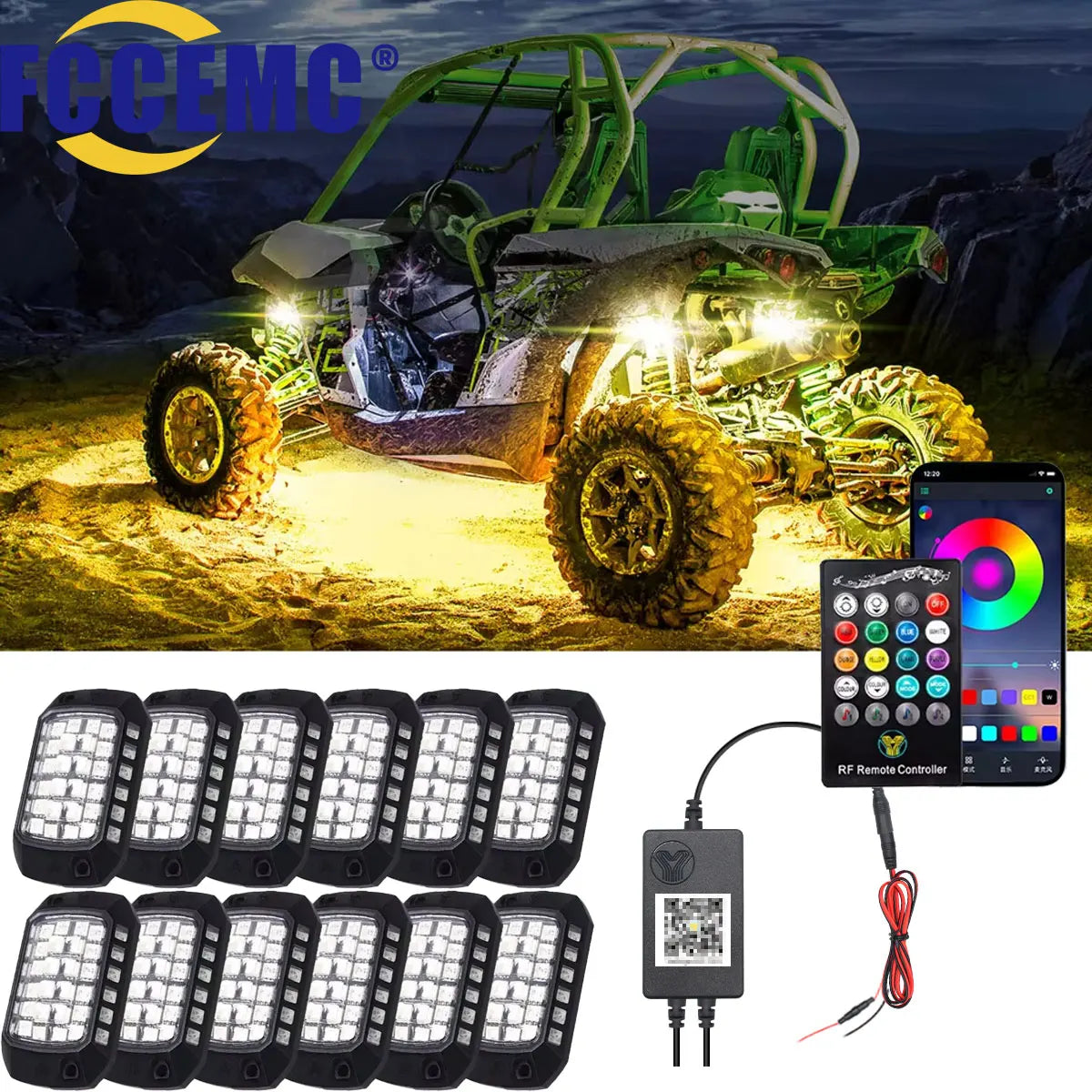RGB LED Ambient Light Remote APP Control Waterproof Super Br