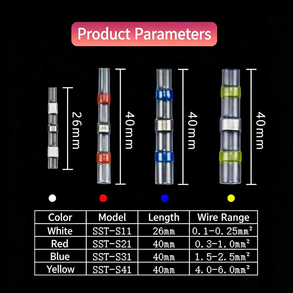 IP67 Waterproof Solder Seal Heat Shrink Wire Connectors Weld