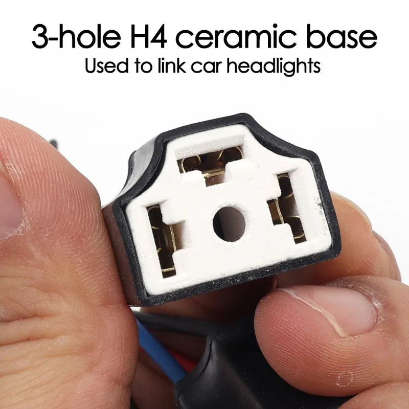 Ceramic LED H4 Headlight Socket Car Headlight Replacement Re