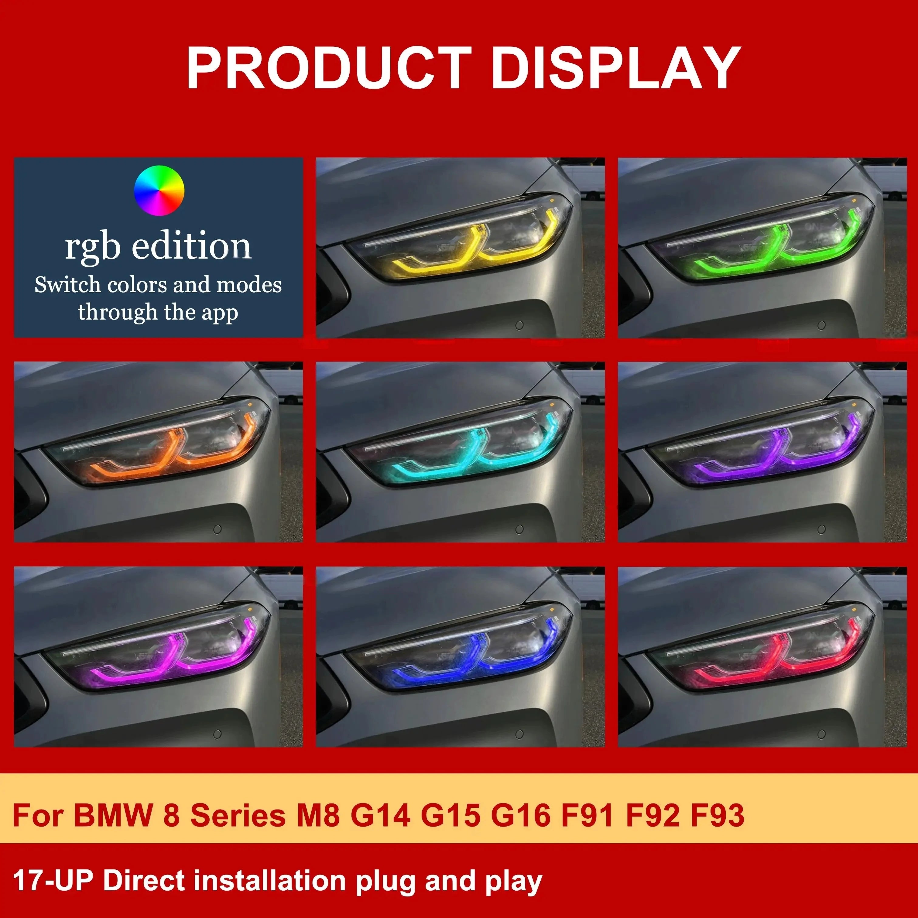 DRL M8 G16 CSL LED Module Daytime Running Lights LED Module Red Blue for BMW G15 G16 F91