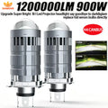 H4 Mini Bi LED Projector Lens CarMotor Headlight Bulbs 6000K
