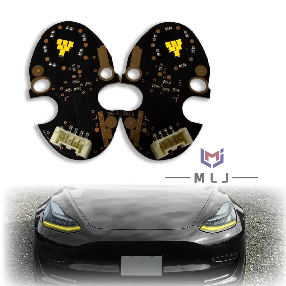 Angel Eyes LED DRL Light Source Chips Boards Daytime Running Light Replacement Parts Fit Tesla Model 3 Model
