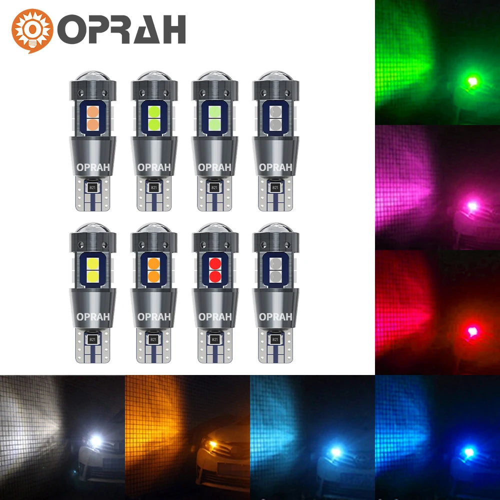 Oprah 5pcs LED T10 W5W Car Lights High Quality Canbus No Err
