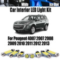 8-Piece LED Interior Light Kit for Peugeot 2007-2009 - Canbus Error-Free Interior Bulbs