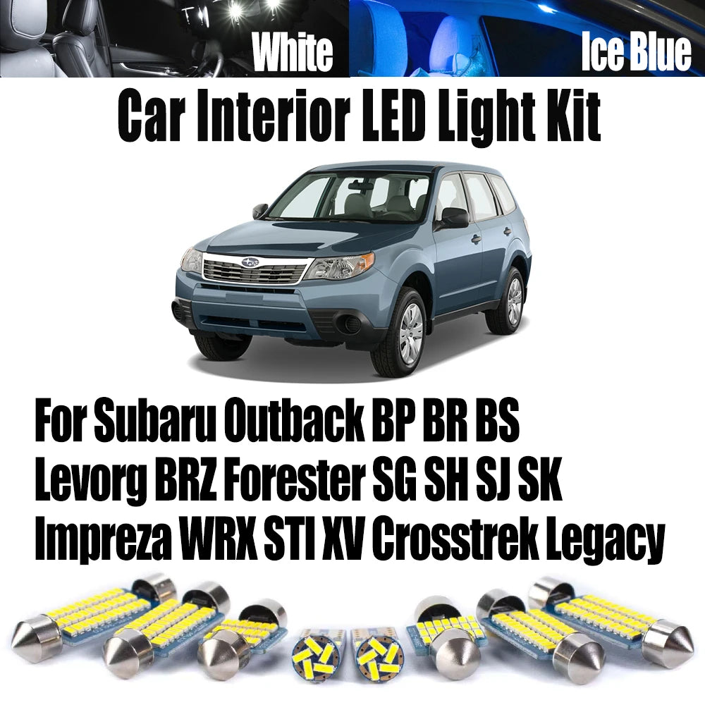 For Subaru Outback BP BR BS Levorg BRZ Forester SG SH SJ SK Impreza WRX STI XV Crosstrek Legacy LED Interior
