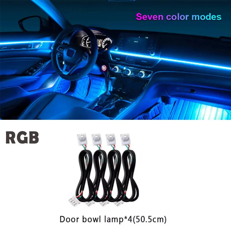 18/22 in 1 Symphony RGB Atmosphere Lamp Parts 20/35/75/110CM Light Strip Speaker Storage Light Extend Line Main/ Sub Controller