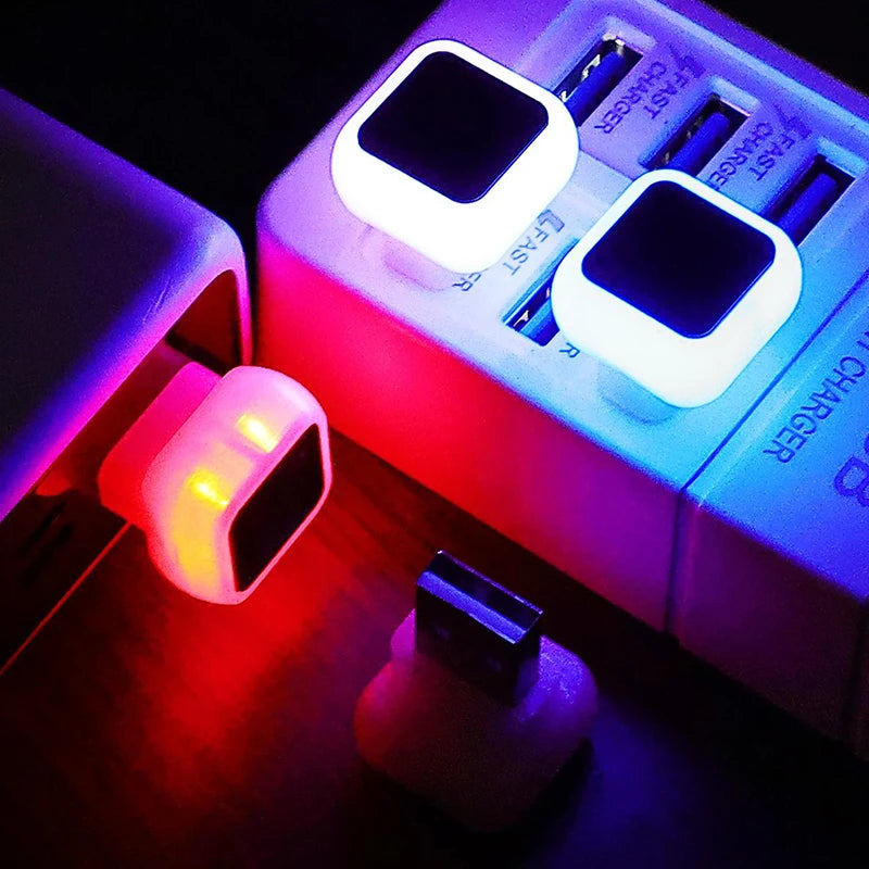2pcs USB Powered Car Interior LED Ambient Light Plug Play Mi