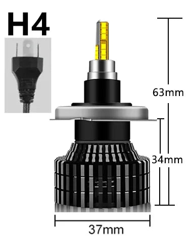 H4 H1 H3 H7 LED 8 Side 26000LM 60W HB3 HB4 9012 Led H8 H9 H11 9005 9006 Car Headlight Bulbs Auto Fog Lamps 3000K 6000K 8000K