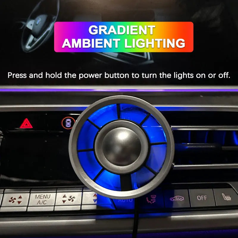 Car Air Vent Fan Portable Mini Cooling Fan Adjustable Wind S