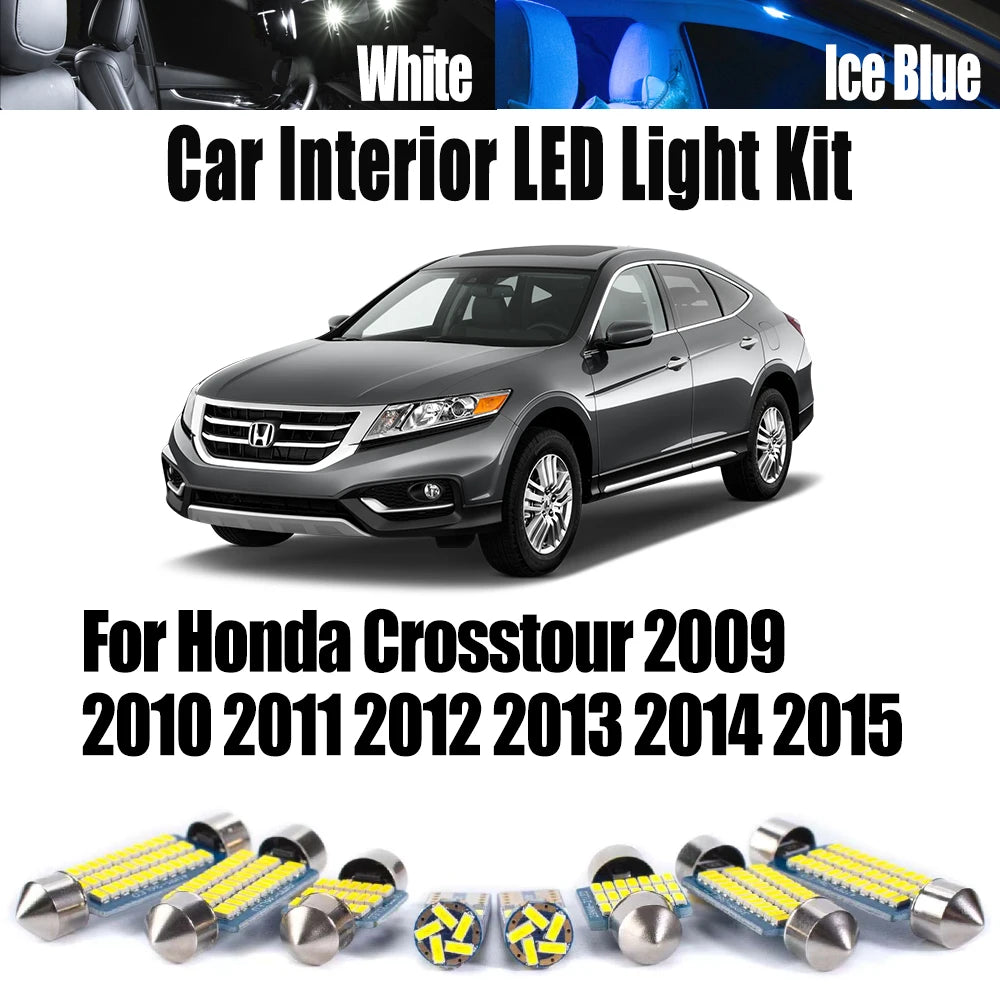 Bulbs For Honda Crosstour 2009 2010 2011 2012 2013 2014 2015 LED Interior Ceiling Door Vanity Mirror Light
