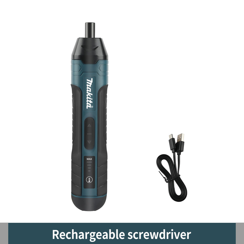 Makita Electric Screwdriver 1300mAh Rechargeable Adjustable Drill USB Charging Port HT422
