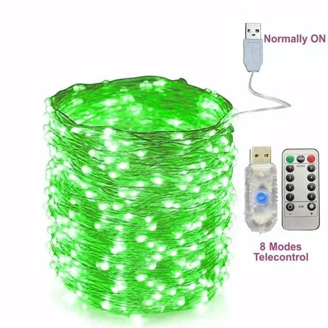 5M/10M/20M/30M USB Led String Light 8Mode Remote Control Lights Fairy Garlands Wedding Christmas Holiday Decor Lamps New Year