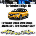 12-Piece LED Interior Light Kit for Renault MK4 2017-2021 - Canbus Error-Free Interior Bulbs