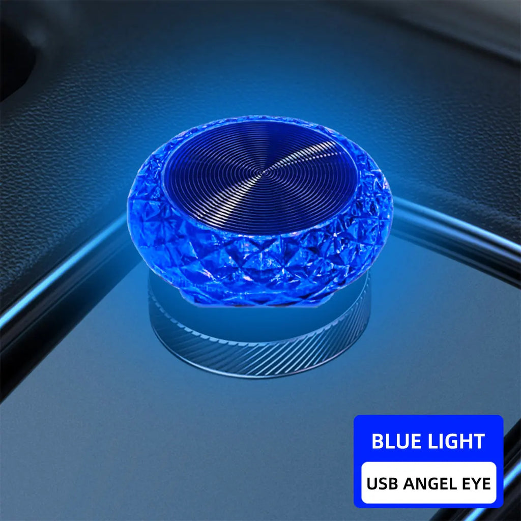 mini usb car ambient light Led Interior lights Decorative ambient light rgb Strobe neon lights indoor Background light ice blue