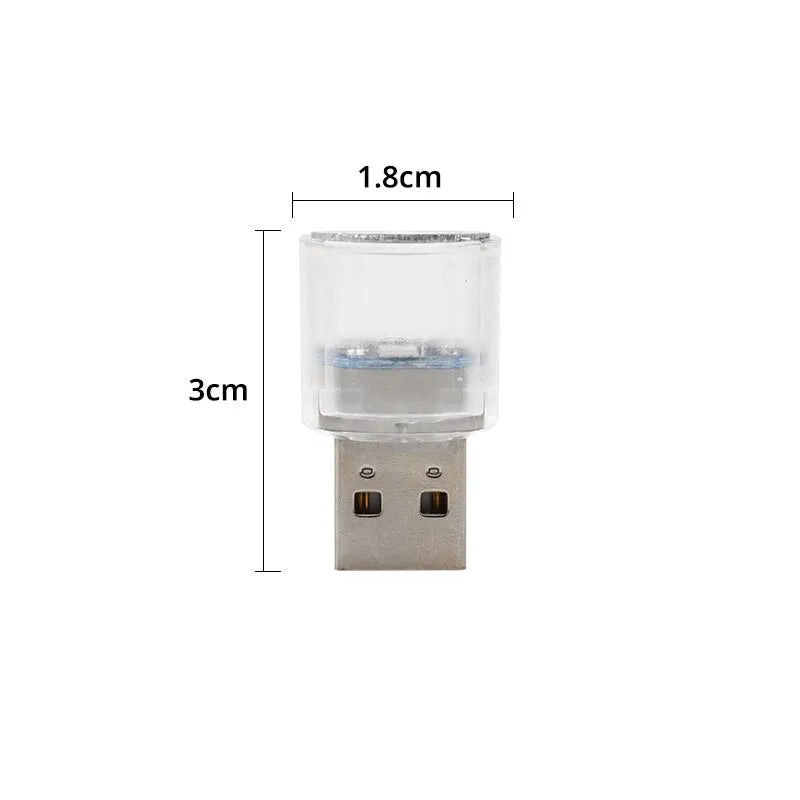 Car Mini USB LED Ambient Light Decorative Atmosphere Lamps f