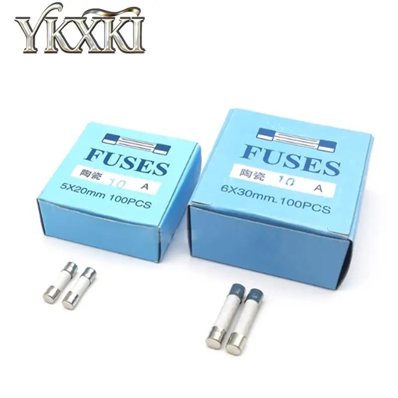 20-100pcs 5 20mm 6 30mm Fast blow Ceramic Fuse 0.1A 0.2A 0.5