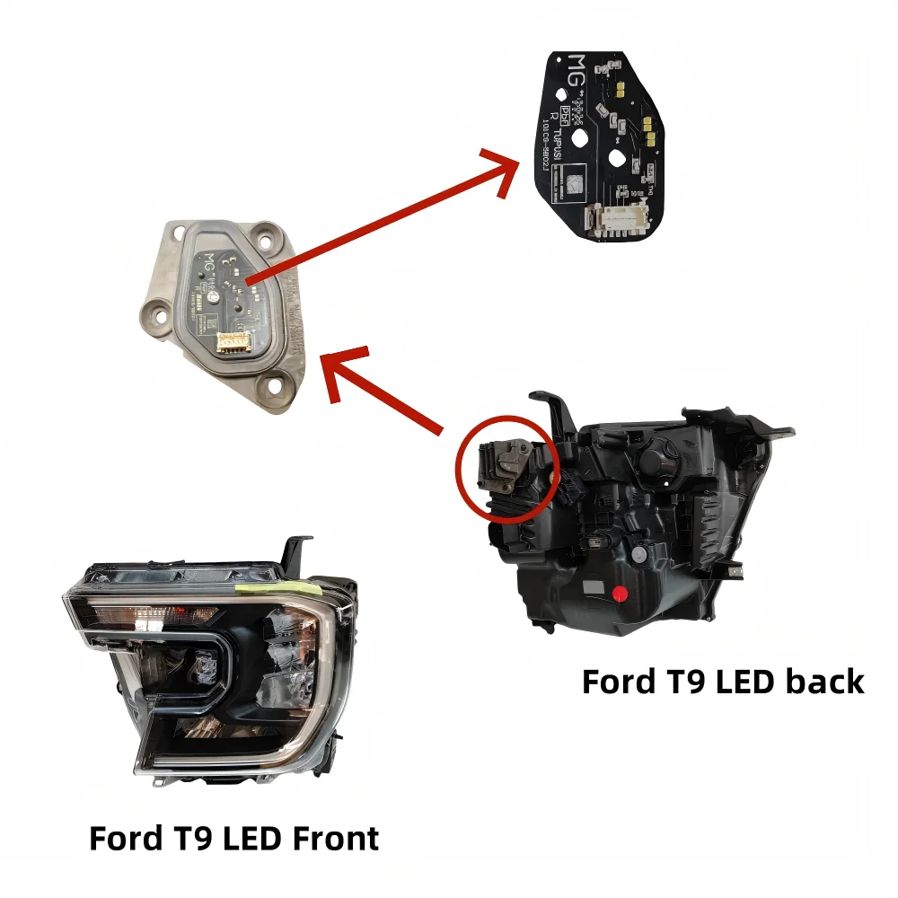 DRL LED Boards For Ford Ranger T9 LED Or Matrix 2023 2024 LED Headlight Daytime Running Light XL/XLT Replace
