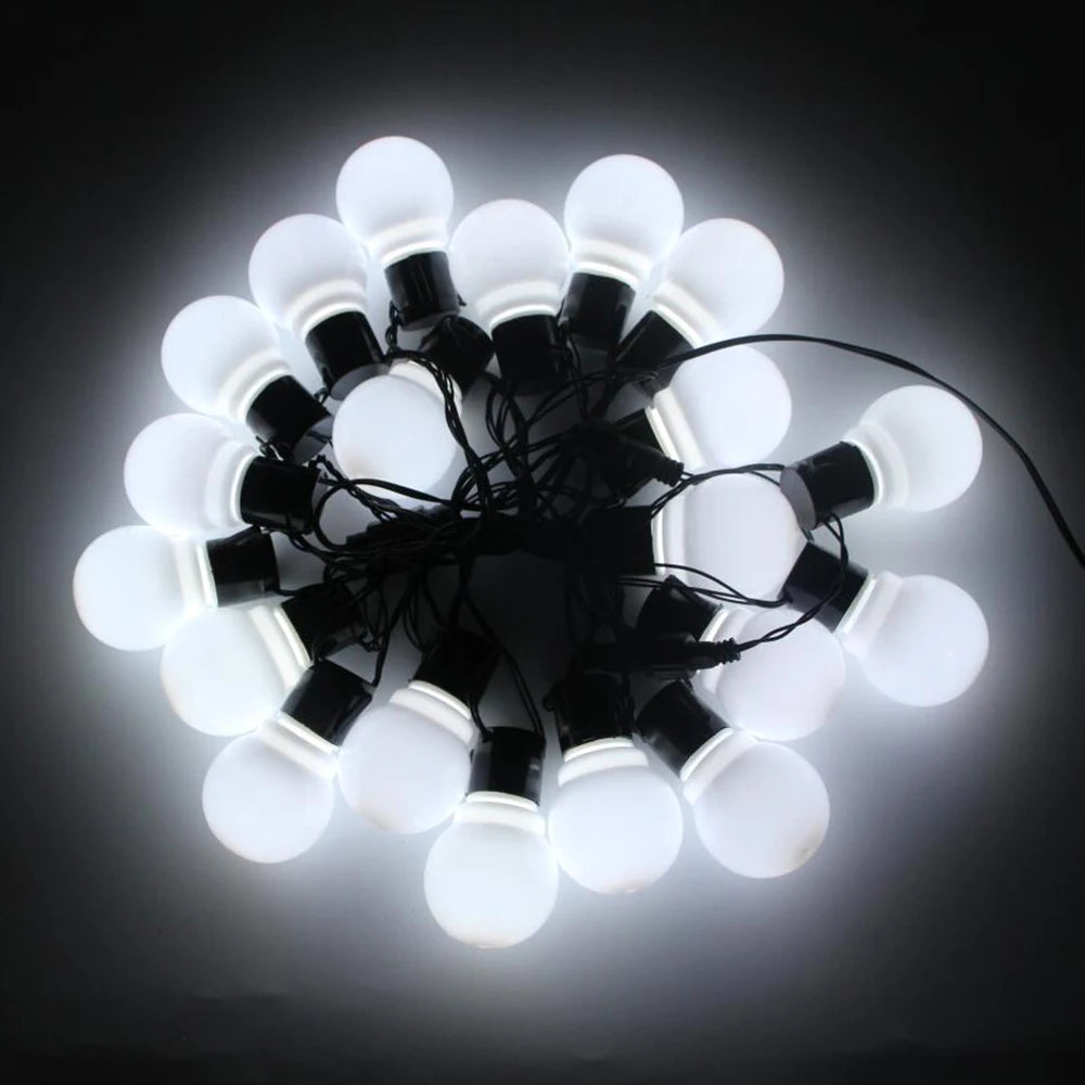 6M-16M Festoon Led Globe Fairy String Lights Christmas Garland Street Bulb Outdoor For New Year Party Holiday Garden Decoration