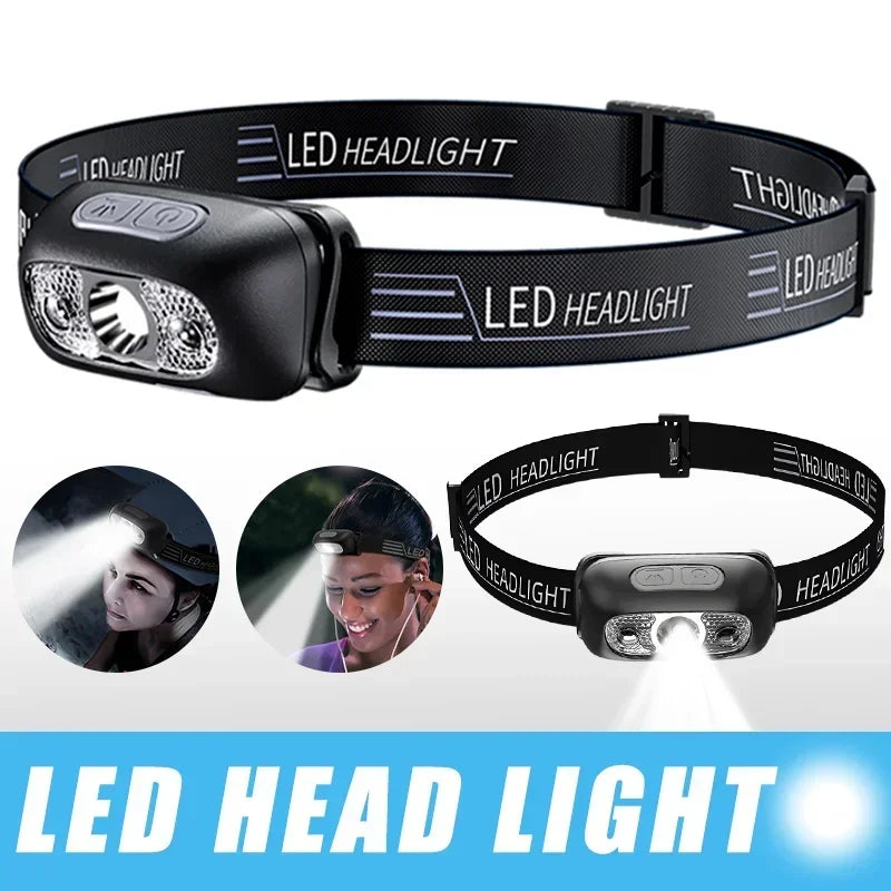 1-5PCS COB LED Headlamp Torch Rechargeable Headwear Flashlight Outdoor Waterproof Camping Fishing Lantern Headlight With Magnet