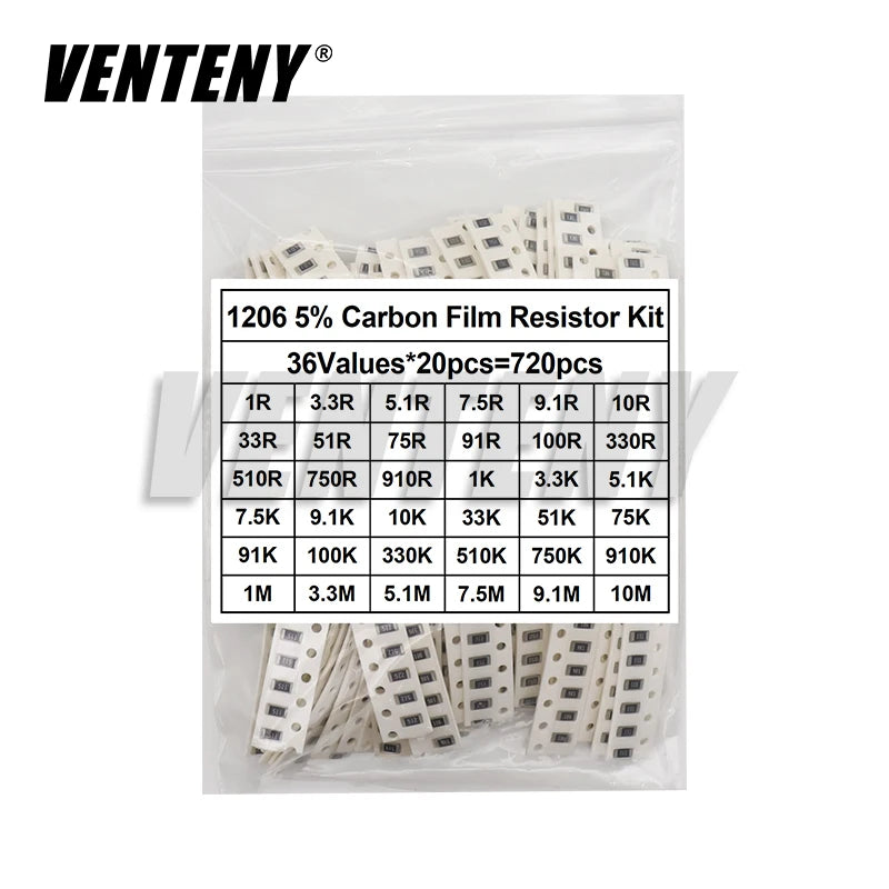 0402 0603 0805 1206 1210 2010 2512 SMD Chip Resistor Sample 