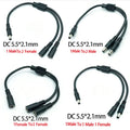 1PC DC 5.5mm 2.1mm 1 To 2 Connector Male To Female Plug DC P