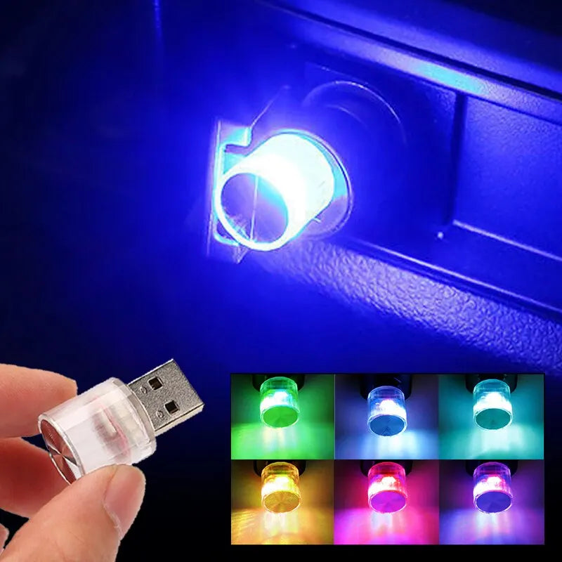Car Mini USB LED Ambient Light Decorative Atmosphere Lamps f