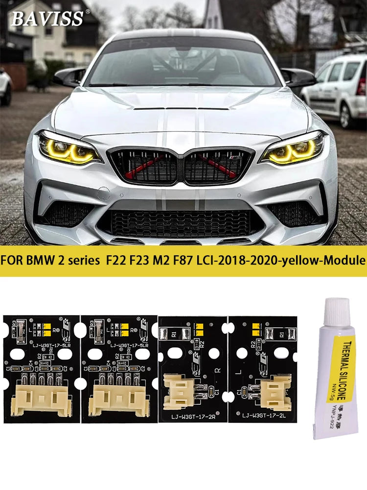 DRL multicolor LED boards F22 F23 daytime running lights Amber 1 set for BMW F87 F23 M2C