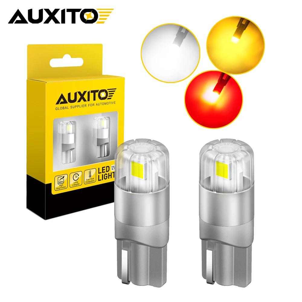 2Pcs AUXITO Car Bulb W5W T10 LED Lamp Canbus 168 194 2824 LE