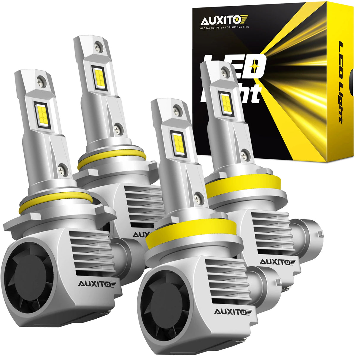 2X AUXITO Q16 Turbo H11 LED Headlight High Power Canbus Whit