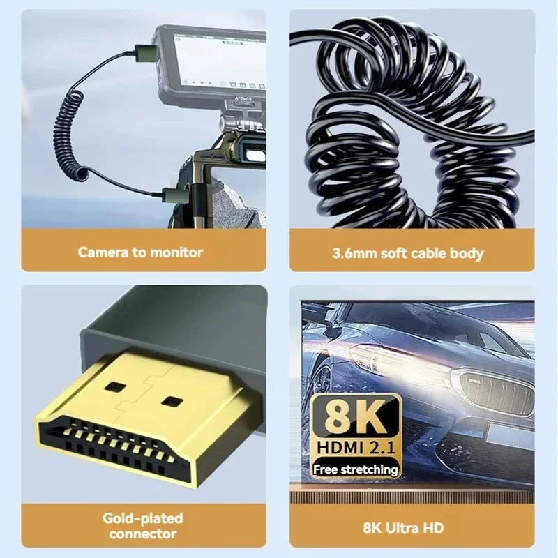 8K UHD Cable High Speed HDMI-compatible Mini/Micro HDMI-comp
