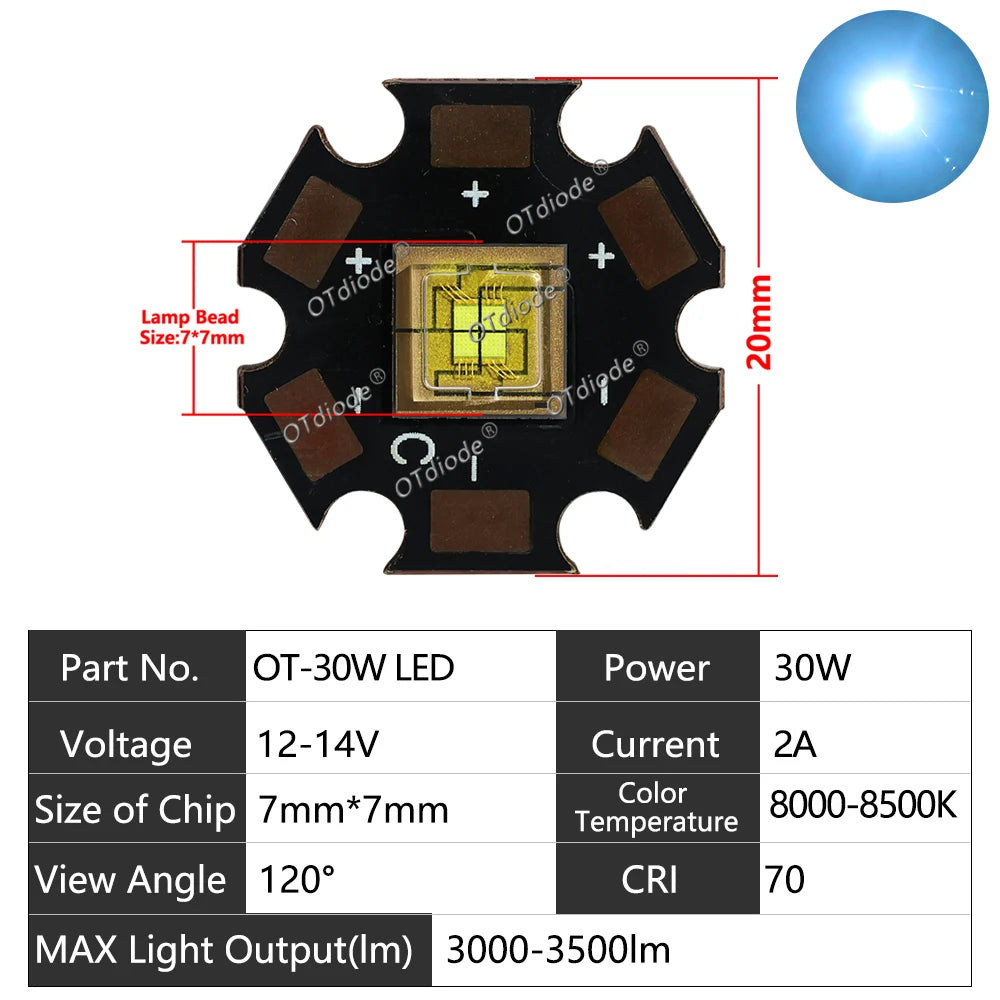 LED Module 20W 30W 40W 50W 60W High Power Stage Light 3V 5V 