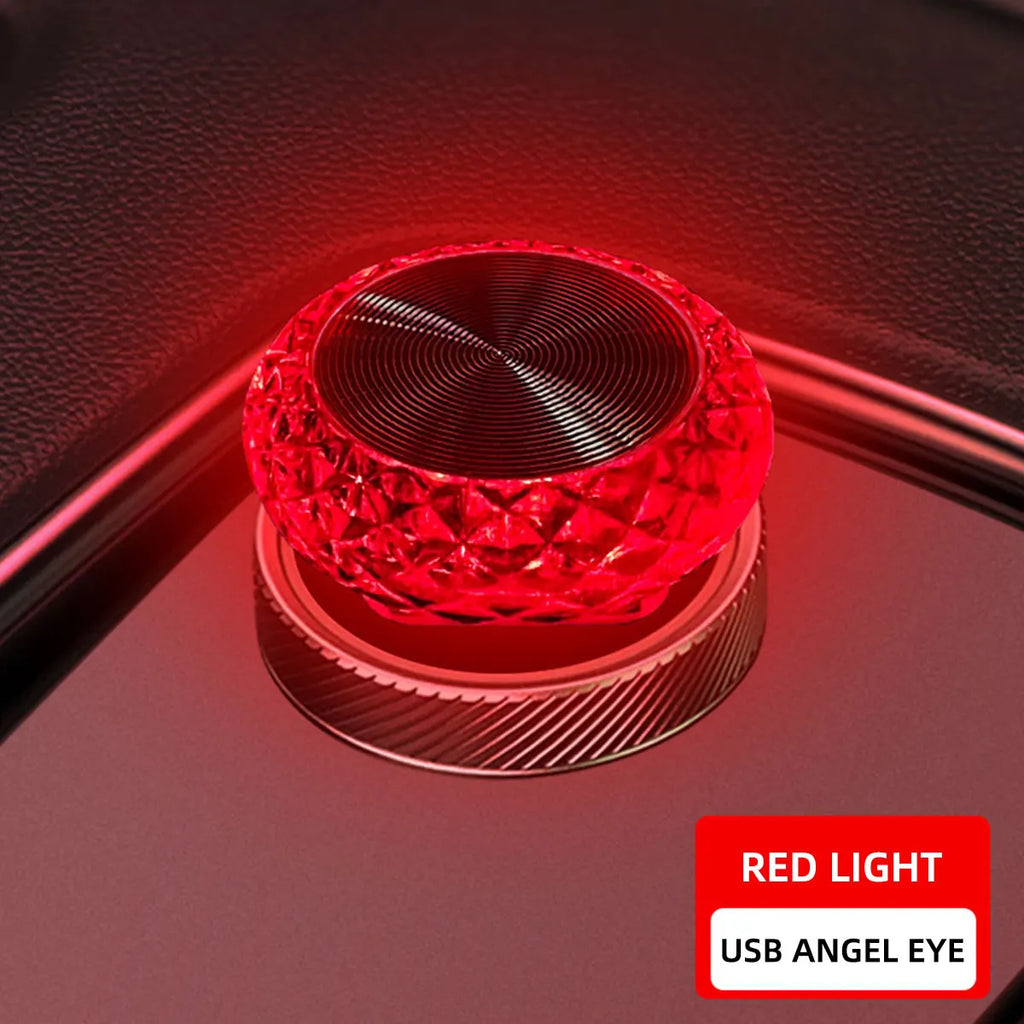 mini usb car ambient light Led Interior lights Decorative ambient light rgb Strobe neon lights indoor Background light ice blue