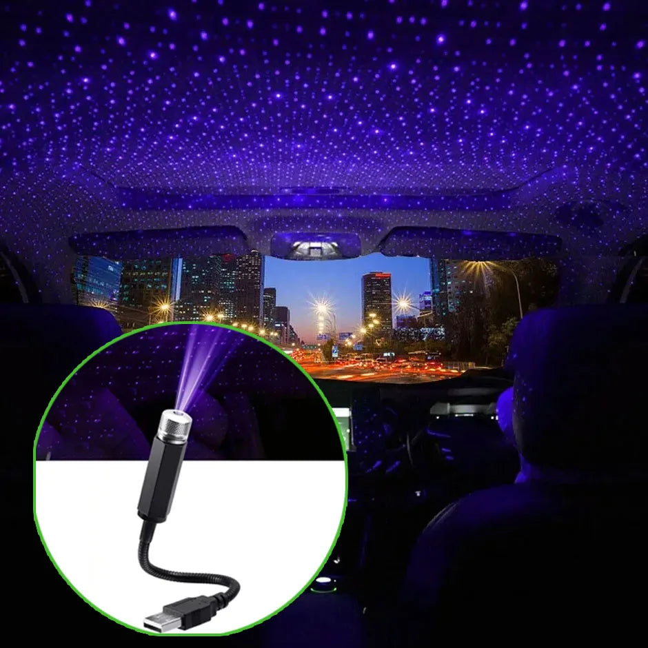 Mini LED Car Roof Star Night Light Projector Atmosphere Gala