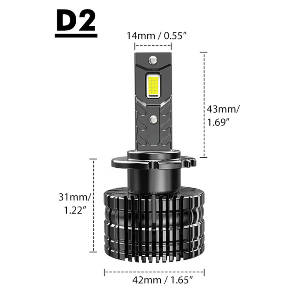 BEVINSEE D1S D3S D2S D5S D1R D3R CANBUS LED Headlight Bulbs 70W 7000LM 6000K White for Audi BMW for VW for Golf for HID Upgrade