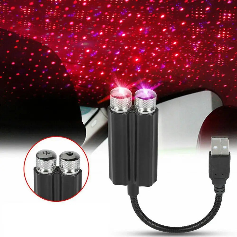 Mini Led Double Headed Roof Starry Night Light Car Atmospher