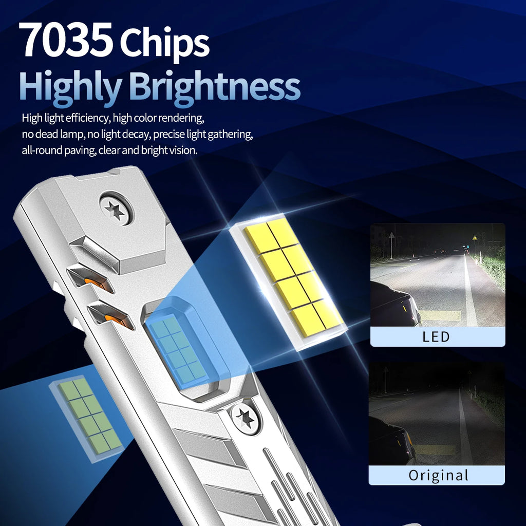 4PCS H7 H1 LED Headlight High/Low Beam Light Bulbs Set 6000K