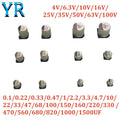 10PCS 4V 6.3V 10V 16V 25V 35V 50V 63V 100V SMD Aluminum Elec