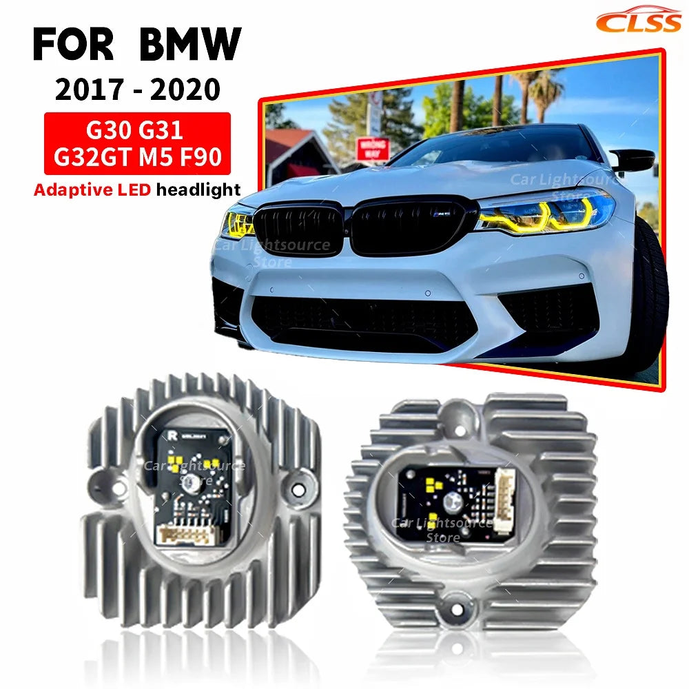 DRL LED Module Yellow Angel Eyes For BMW 5 Series G30 G31 17-20 Adaptive Headlight Daytime Running Lights
