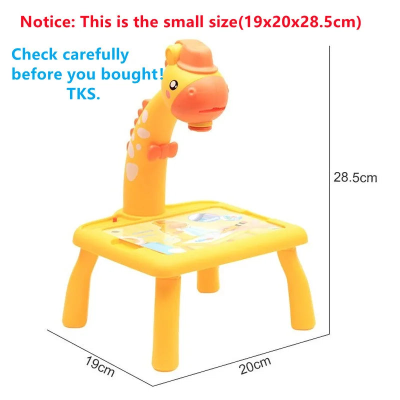 Mini Led Projector Art Drawing Table Light Toy for Children 