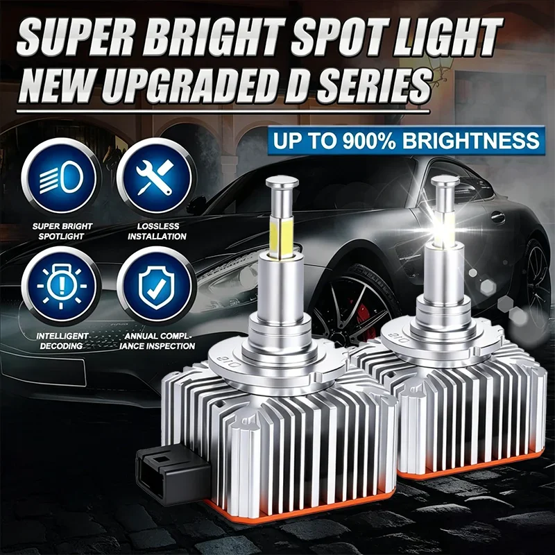 2PCS D1S D3S LED Headlight Bulbs 360 70W 900% Brighter 32 CS